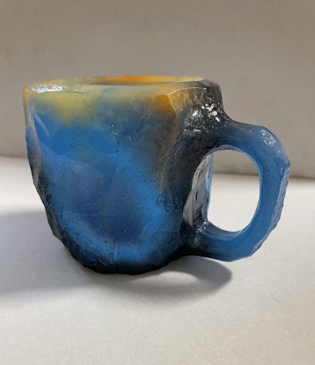 400ml Resin Mineral Crystal Coffee Mugs With Handles Elegant Fake Mineral Crystal Cup For Workplace Home Decor Christmas Gift Kitchen Gadgets Sky Blue 10cm High No inner liner 0 - Tophatter Daily Deals