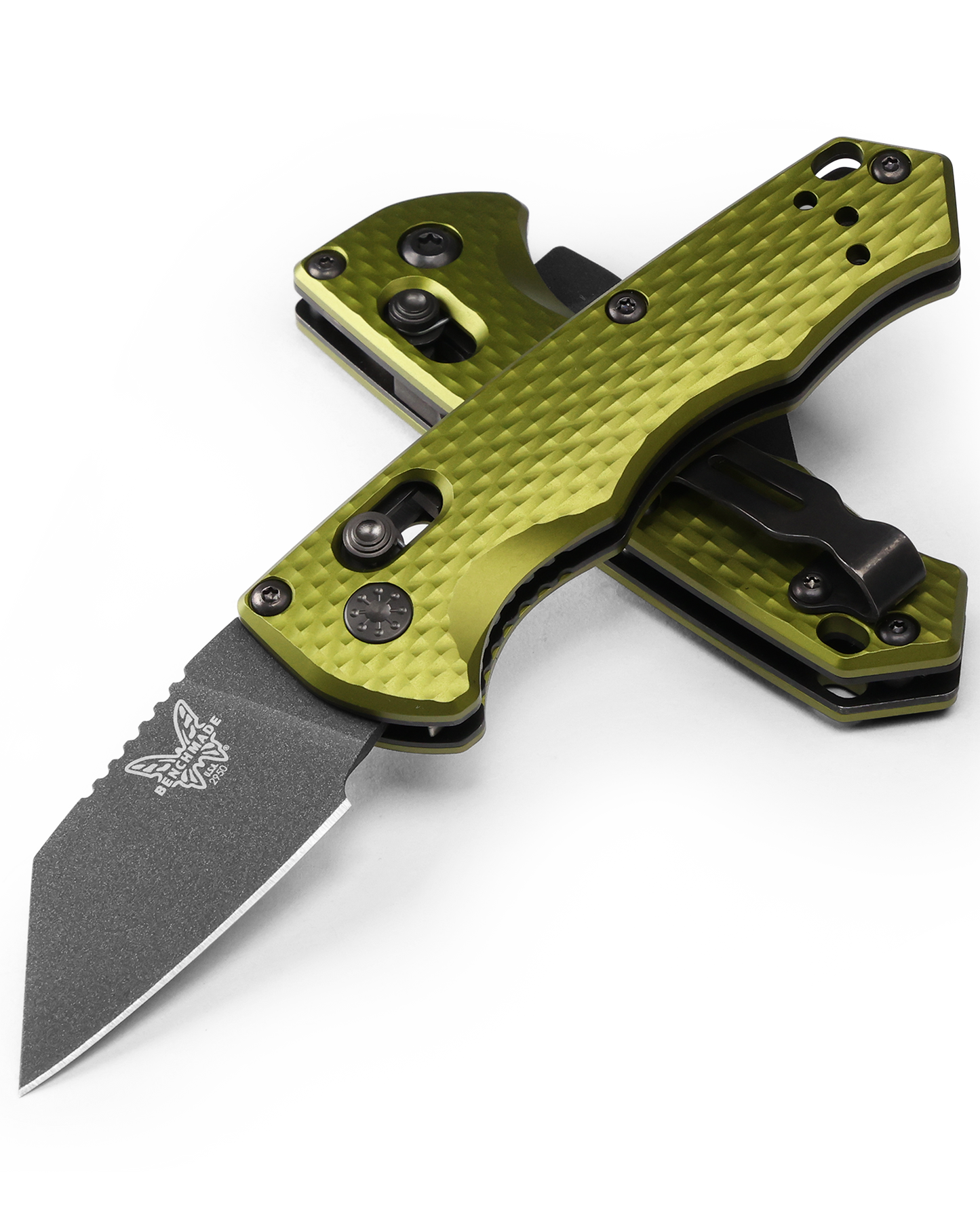 Benchmade Partial Immunity - CPM-M4 Blade - Woodland Green Aluminum Handle - 2950BK-2 Knives - Tophatter Daily Deals