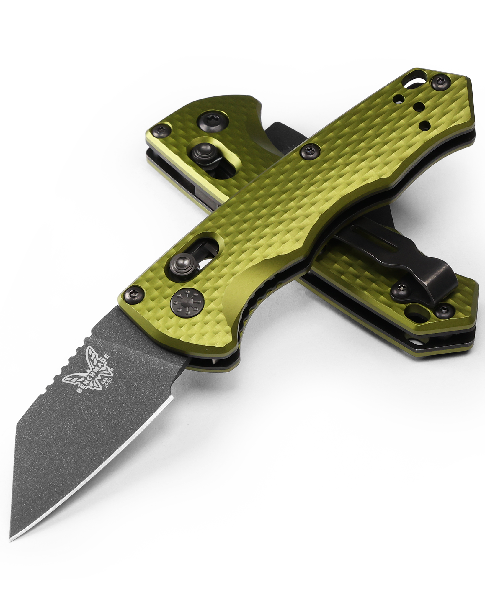 Benchmade Partial Immunity - CPM-M4 Blade - Woodland Green Aluminum Handle - 2950BK-2 Knives - Tophatter Daily Deals