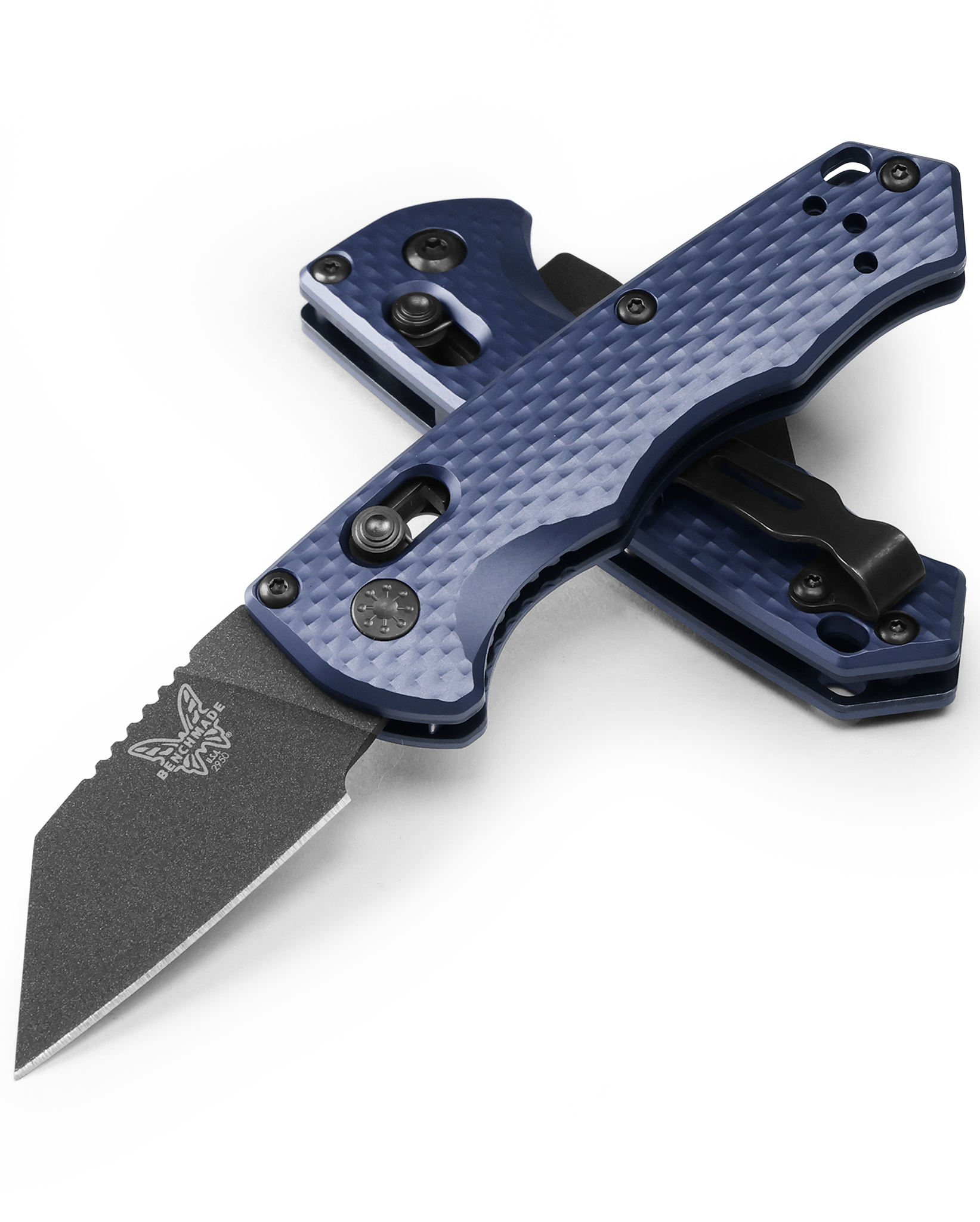 Benchmade Partial Immunity - CPM-M4 Blade - Crater Blue Aluminum Handle - 2950BK Knives - Tophatter Daily Deals