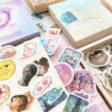200 Pc Box Set Washi Paper Stickers Stationery Diary Decoration 0 - Tophatter Daily Deals