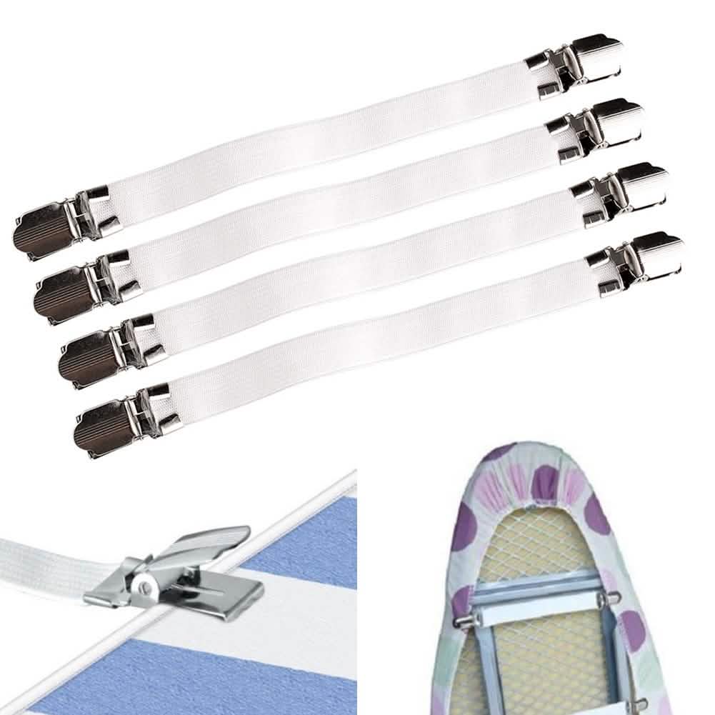 4-Pack: Fitted Bed Sheet Fasteners Bedding - Tophatter Daily Deals