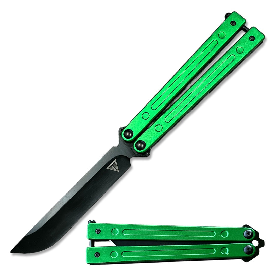 Green Aluminum Handle Ball Bearing Practice Butterfly Trainer - Tophatter's Army Products & Self Defense Collectible Weapons - Tophatter Daily Deals