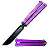 Purple Aluminum Handle Ball Bearing Practice Butterfly Trainer - TOPHATTER'S ARMORY DEALS Collectible Weapons - Tophatter Daily Deals