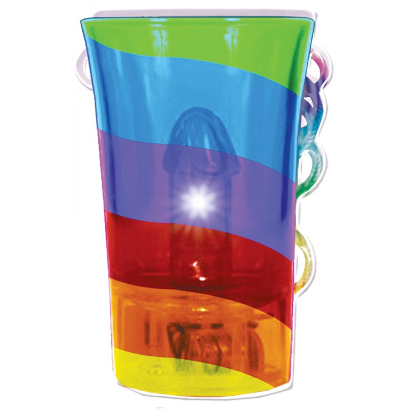 Light Up Rainbow Pecker Shot Glass Party Supplies - Tophatter Daily Deals
