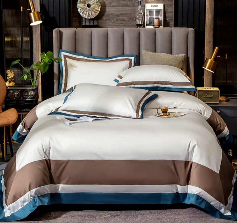 100 cotton 100 sheets quilt cover simple hotel bedding Snowy white 0 - Tophatter Daily Deals