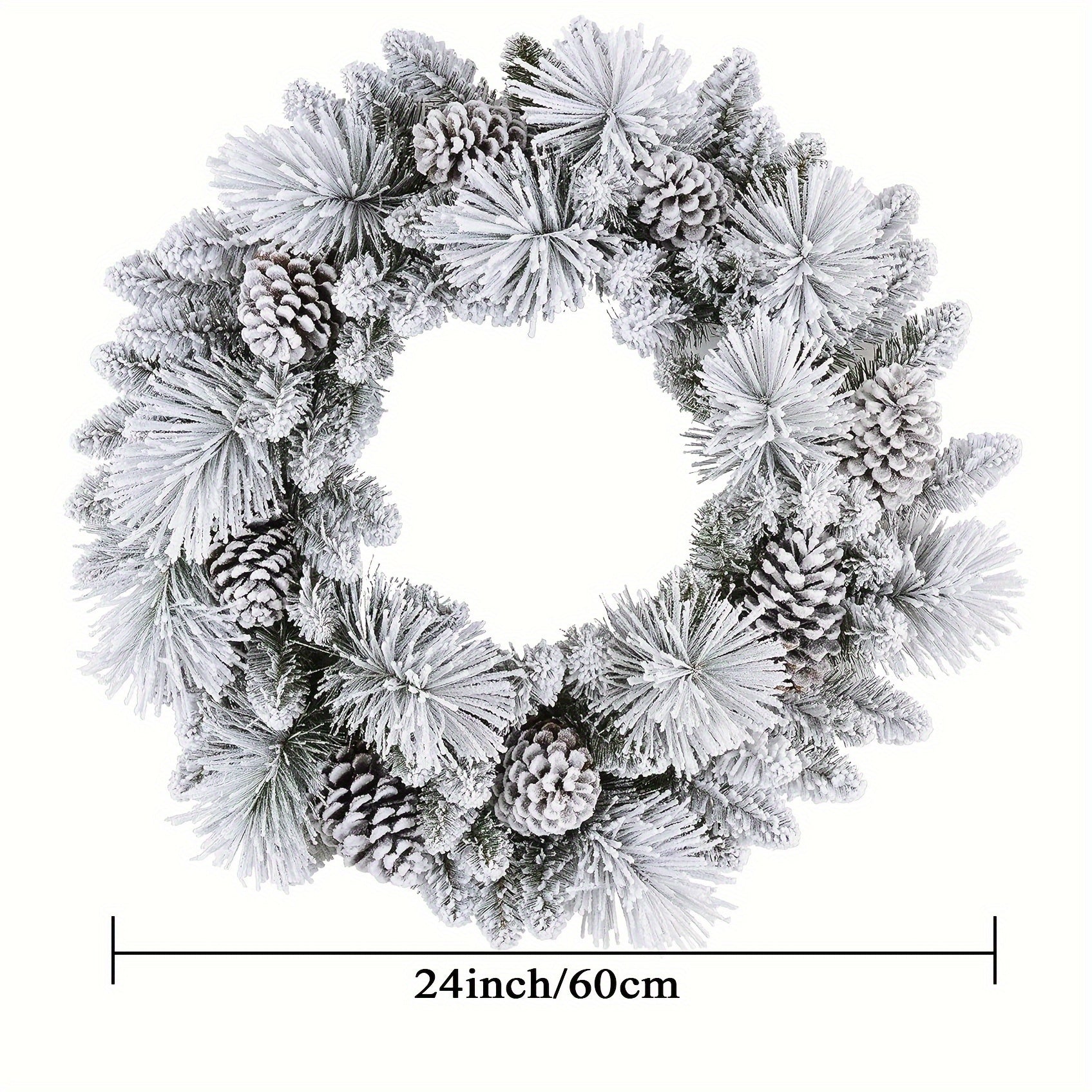 Classic Halloween Autumn Frosted Pine Wreath Halloween - Tophatter Daily Deals