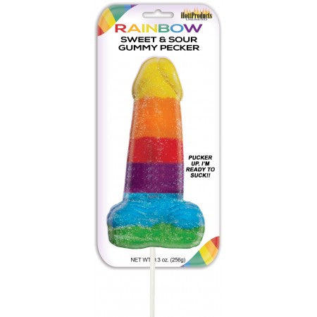 Sweet & Sour Jumbo Rainbow Gummy Cock Pop Candy - Tophatter Daily Deals