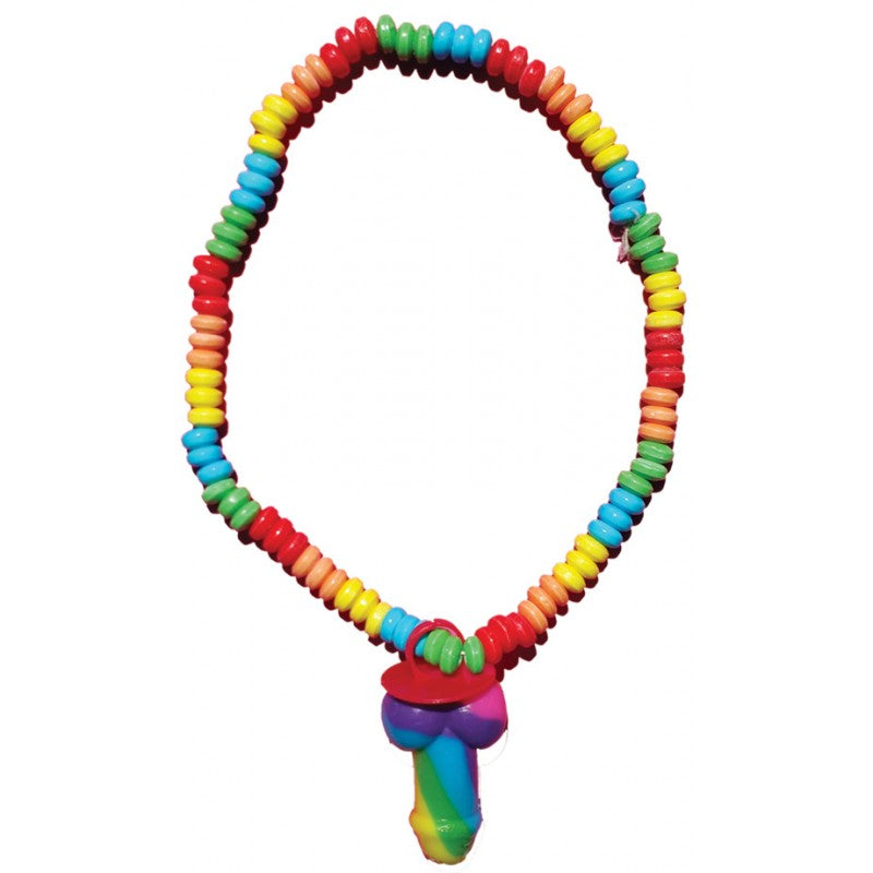 Rainbow Cock Candy Necklace Candy - Tophatter Daily Deals