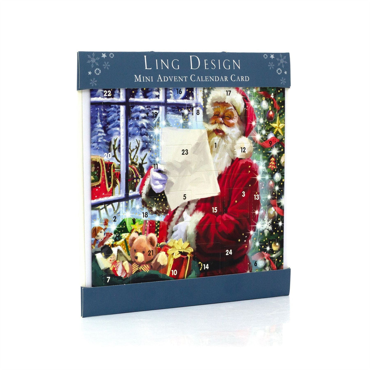 Santa's List - Christmas Advent Calendar | Advent Greetings Card & Envelope Advent Calendar - Tophatter Daily Deals