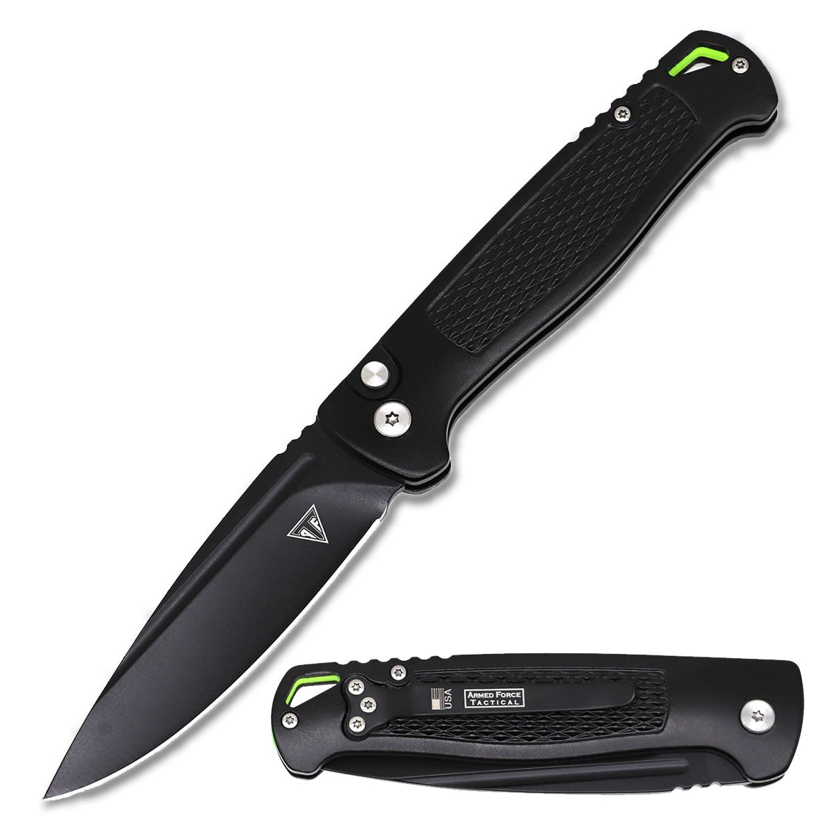 Drop Point Blade SwitchBlade Automatic Pocket Knife Glows in Dark - TOPHATTER'S ARMORY DEALS Collectible Weapons - Tophatter Daily Deals