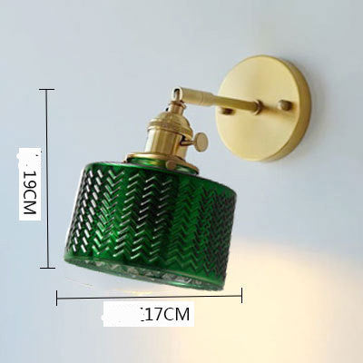 Brass Bedside Lamp Retro Restaurant Homestay Single Head Glass Small Chandelier B wall lamp 0 - Tophatter Daily Deals