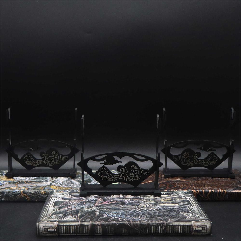 2-Layer Wooden Landscape Pattern Weapon Display Holder - Tophatter Daily Deals