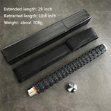 Self-defense three-section telescopic stick Silver 29 inch - Tophatter Daily Deals