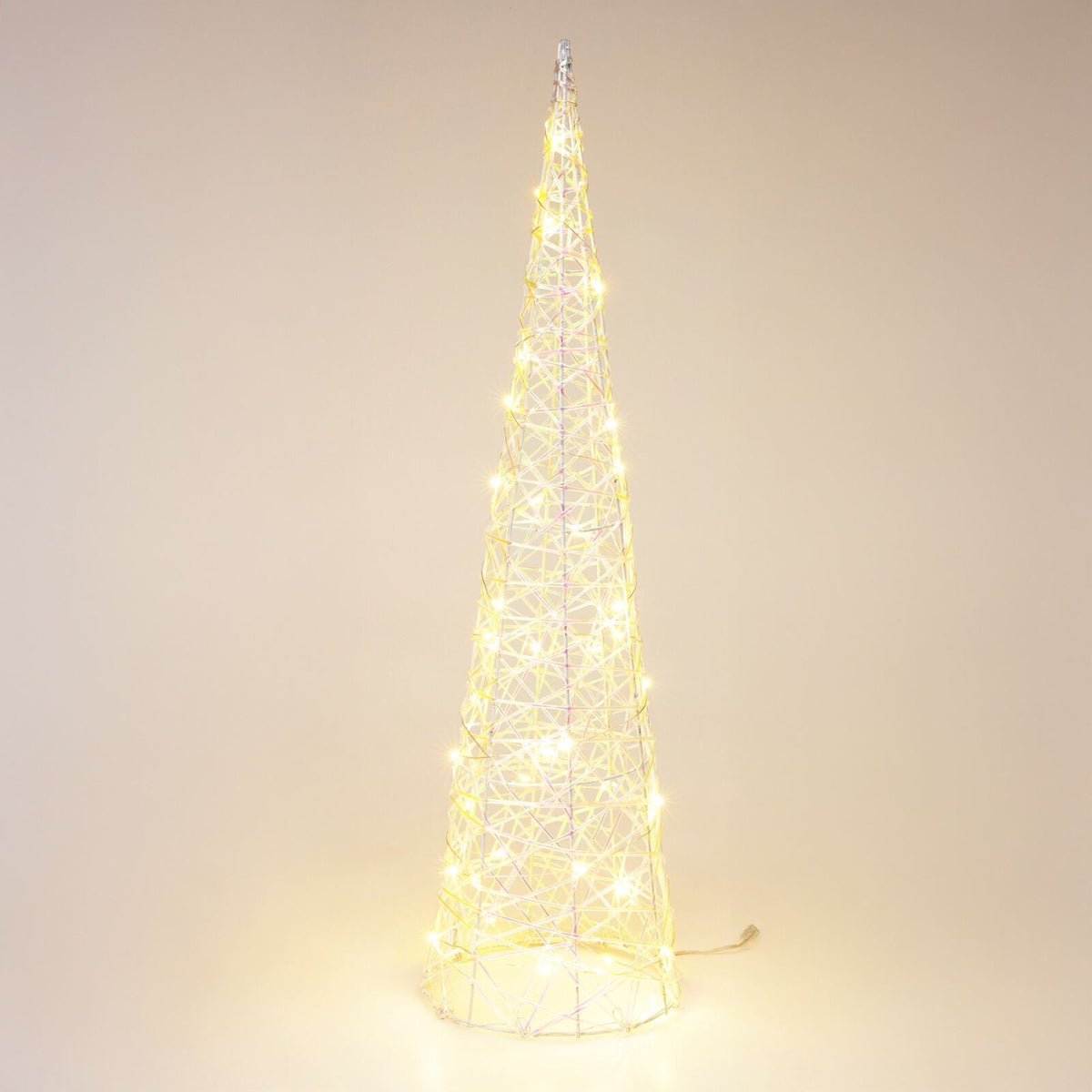 LED Iridescent Cone Light | Light-up Christmas Tree Cone with Timer - 60cm LED Light - Tophatter Daily Deals