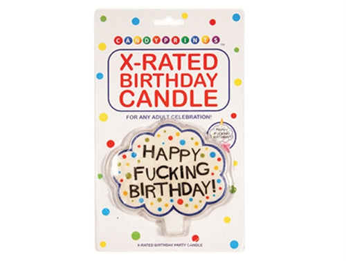 X-Rated Adult Birthday Candle - Happy Fucking Birthday > Candles > Novelty - Tophatter Daily Deals