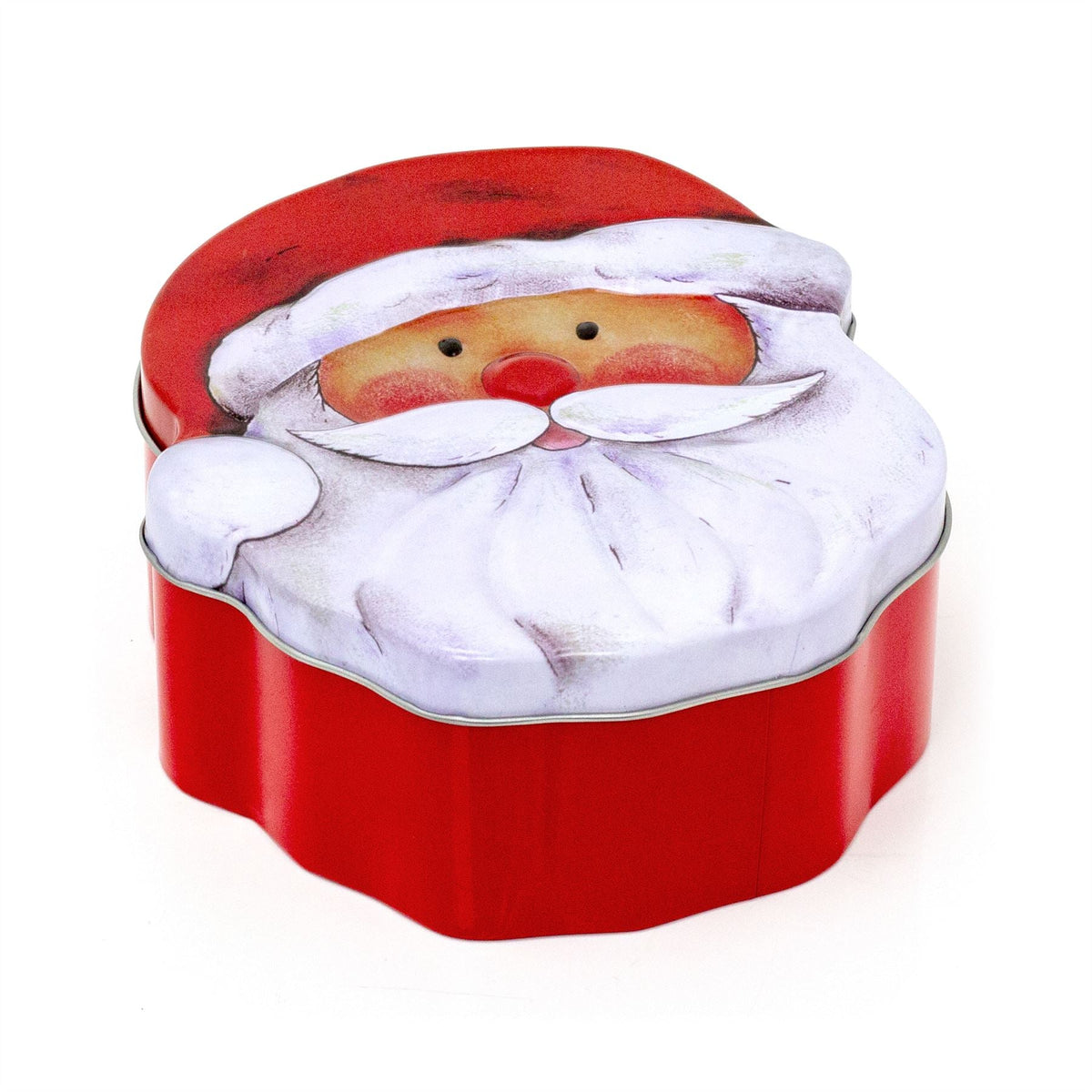 Charming Christmas Storage Tin With Festive Designs for Sweets Treats Surprises - Santa Tin - Tophatter Daily Deals