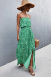 Strapless Split Maxi Dress Casual Dresses - Tophatter Daily Deals