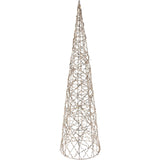 Gold Cone LED Christmas Tree | Warm White Pre-lit Light-Up Tree Cone - 60cm LED Light - Tophatter Daily Deals