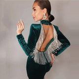 Bandage Dress Sexy Leaky Back Tight Party Dress 0 - Tophatter Daily Deals