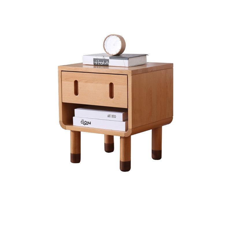 All Solid Wood Children's Bedside Table Modern Bedroom Storage Smiley bedside table 40x37x44cm 0 - Tophatter Daily Deals