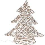 Illuminated Jute Christmas Tree with Glitter | Warm White LED Tree Light - 30cm LED Light - Tophatter Daily Deals