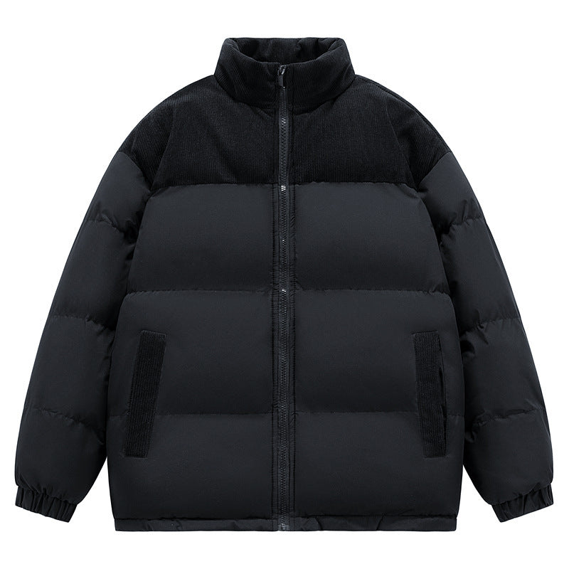 Warm Men’s Hoodie Padded Coat - Loose Boxy, Cotton Winter Black 3D Changing Face Moving Picture Frame - Tophatter Daily Deals