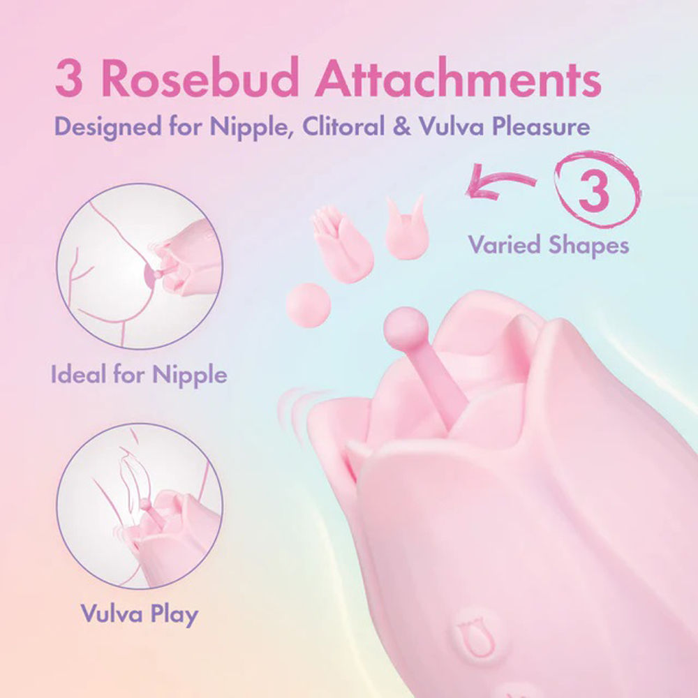 Play With Me Romantic Rose Pink Wireless Clitoral Vibrator > Sex Toys For Ladies > Rose Stimulators - Tophatter Daily Deals