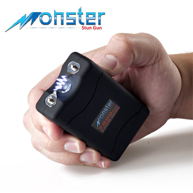 Monster 7.8 Million Volt Rechargeable Stun Gun - LED Light Collectible Weapons - Tophatter Daily Deals