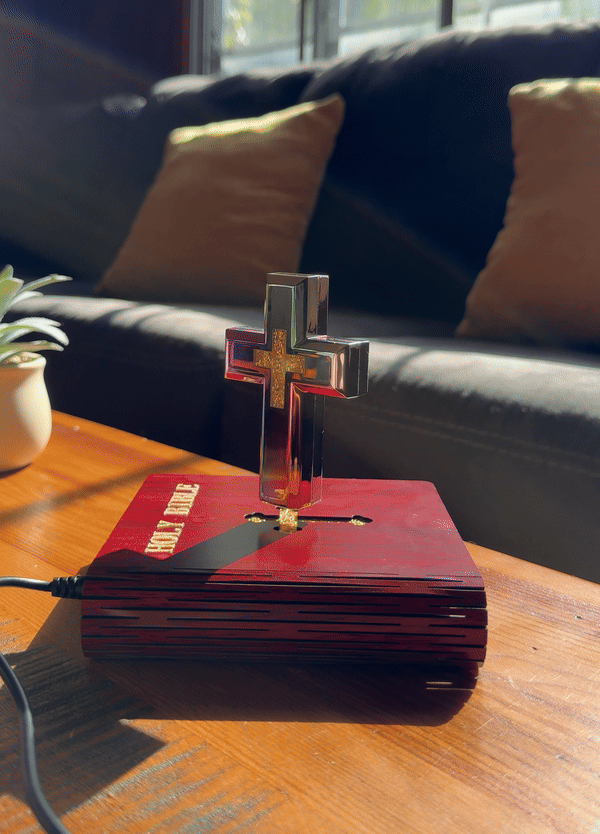 Levitating Cross Lamp - Tophatter Daily Deals