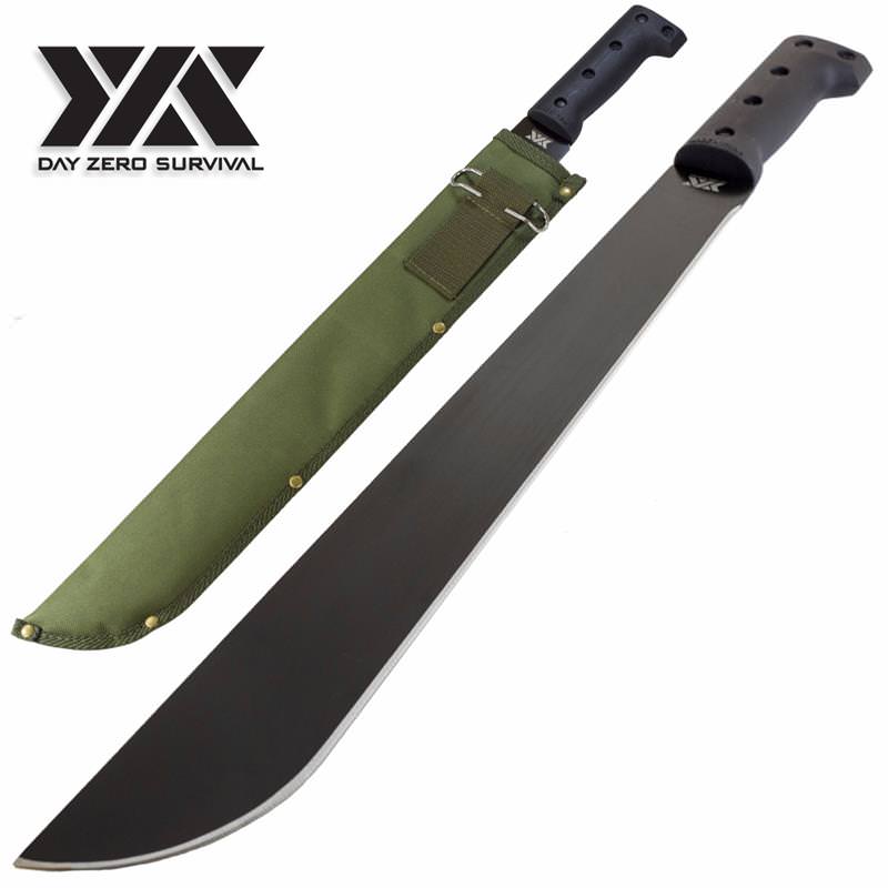 23" Survival Jungle Machete Military Fixed Blade Sword Day Zero Survival - Tophatter's Inc. Weapons Store Online Collectible Weapons - Tophatter Daily Deals