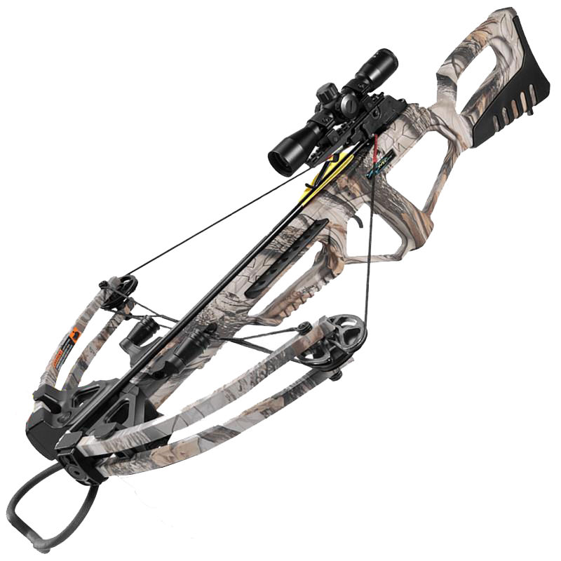 Valiant Camo Compound Rifle Crossbow 185 lbs 4x32 Scope Package - TOPHATTER'S ARMORY DEALS Collectible Weapons - Tophatter Daily Deals