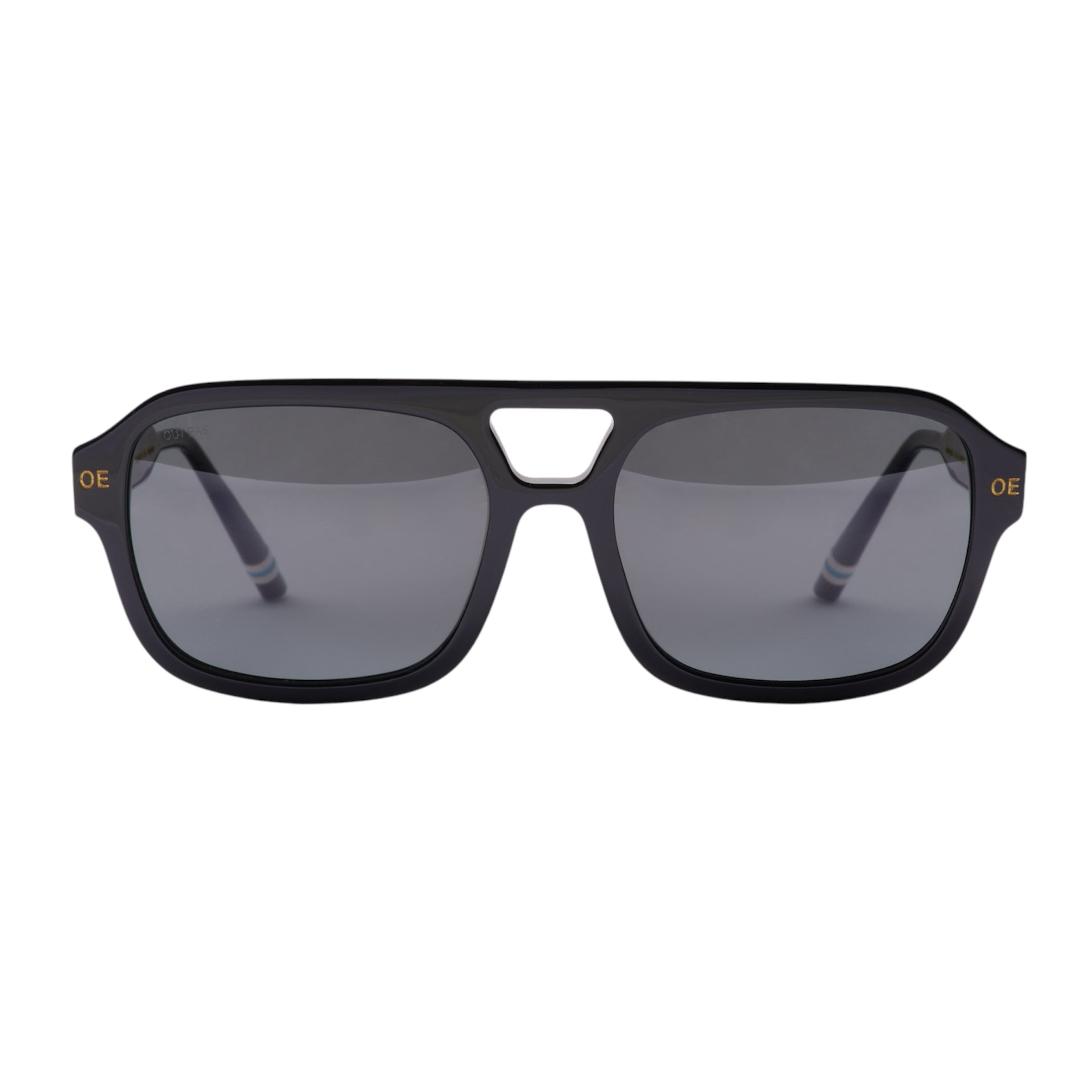 Out East Eyewear Sayres Sunglasses Black Smoke Lens Sunglasses - Tophatter Daily Deals