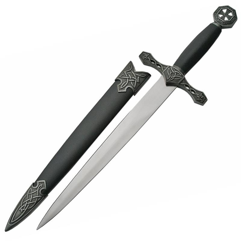 Cross Pommel Medieval Celtic Dagger With Scabbard - Tophatter's Army Products & Self Defense Collectible Weapons - Tophatter Daily Deals