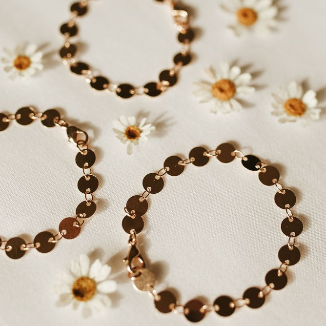 Chloe Gold Filled Coin Bracelet Bracelets - Tophatter Daily Deals