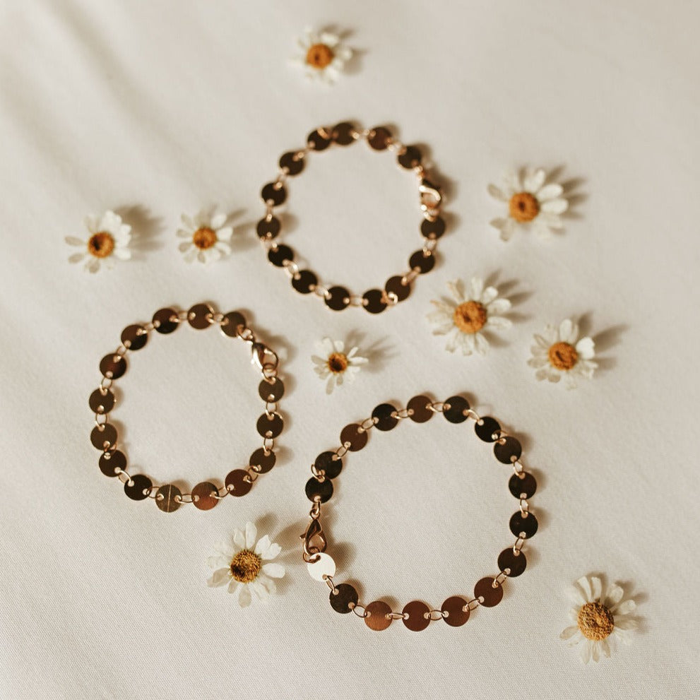 Chloe Gold Filled Coin Bracelet Bracelets - Tophatter Daily Deals