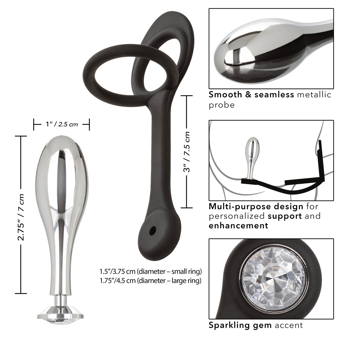 Star Fucker Teardrop Plug And Cockring – Silicone And Metal Dual Enhancer Plug And Cockring > Anal Range > Prostate Plugs - Tophatter Daily Deals