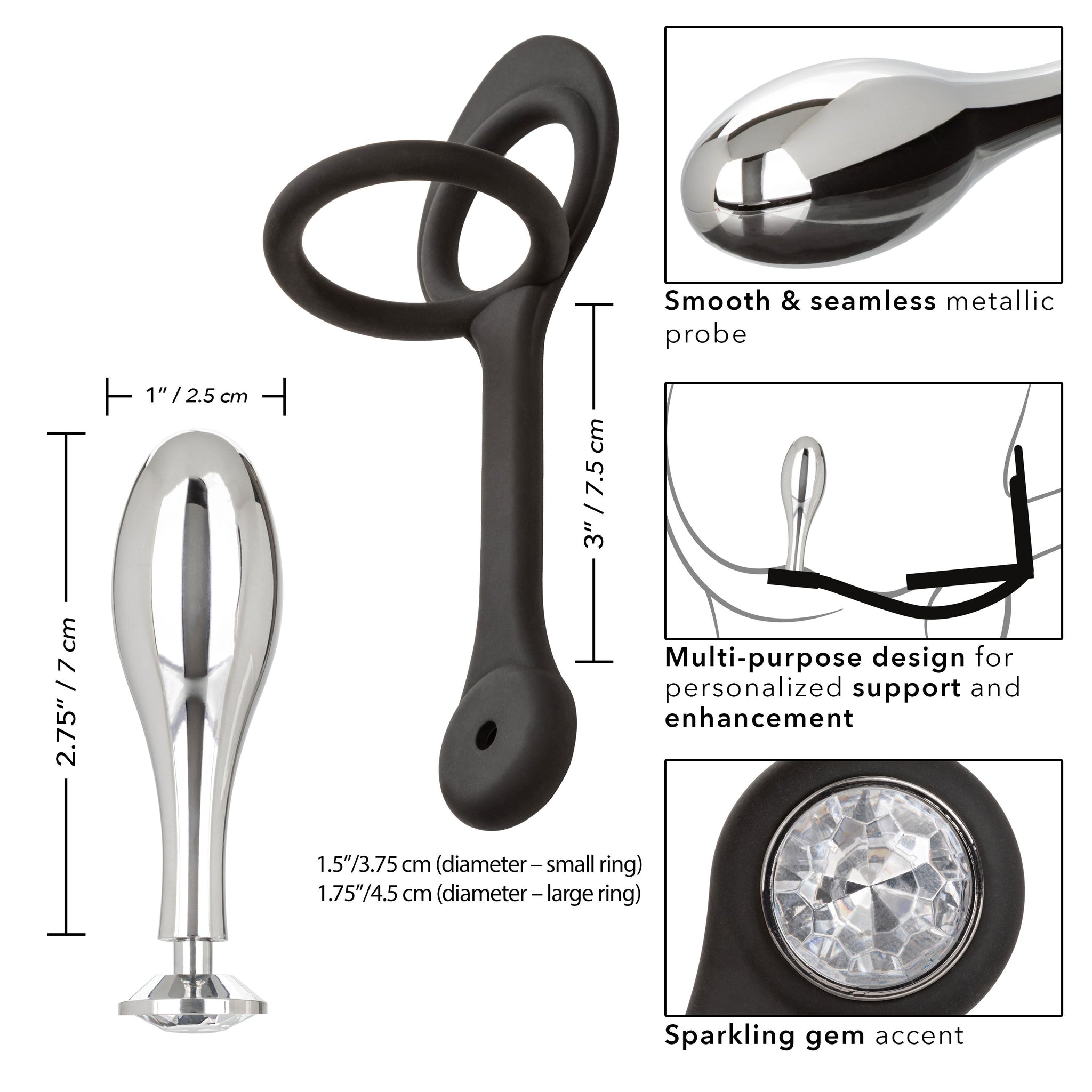 Star Fucker Teardrop Plug And Cockring – Silicone And Metal Dual Enhancer Plug And Cockring > Anal Range > Prostate Plugs - Tophatter Daily Deals