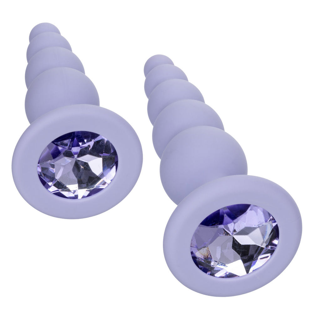 First Time Crystal Beaded Duo (Purple) – Beginner Beaded Anal Probe Set > Anal Range > Anal Beads - Tophatter Daily Deals