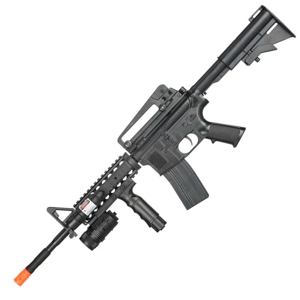 P1158B Spring Airsoft M4 M4A1 Replica Carbine Assault Rifle with Foregrip - Tophatter's Guns'N'Weapons Store Collectible Weapons - Tophatter Daily Deals