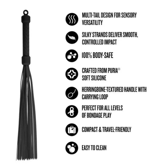 Temptasia Ardor – Silicone Flogger > Bondage Gear > Whips & Floggers - Tophatter Daily Deals