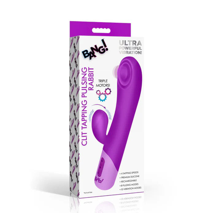 Clit Tapping Pulsing Rabbit (Purple) – Dual-Stimulation Rabbit Vibrator > Vibrators > Ladies > Rabbit - Tophatter Daily Deals