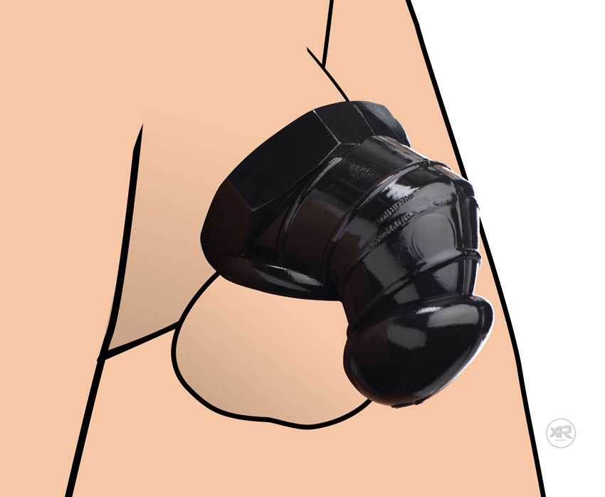 Master Series Detained Restrictive Chastity Cage (Black) – Rubber Chastity Device with Nubs > Bondage Gear > Male Chastity - Tophatter Daily Deals