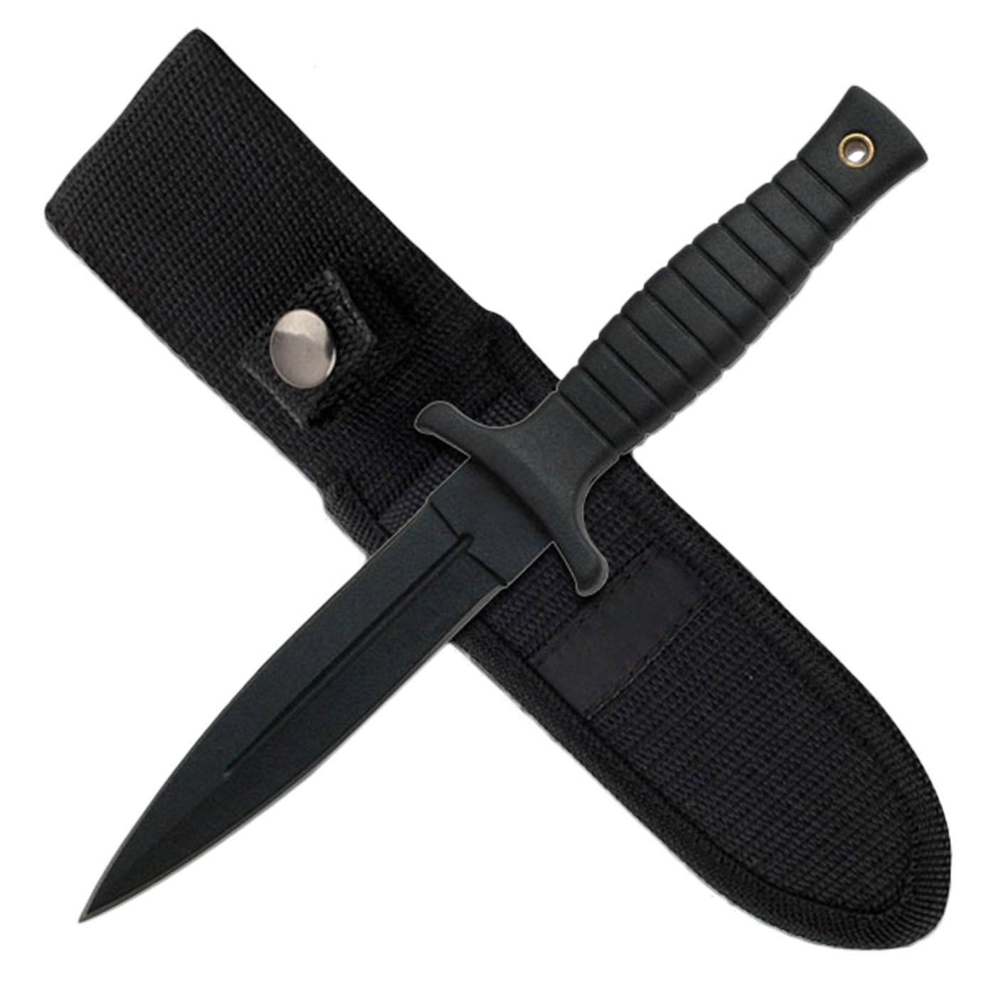 Black Ops Dual Double Edged Dagger Fixed Blade Boot Knife Collectible Weapons - Tophatter Daily Deals