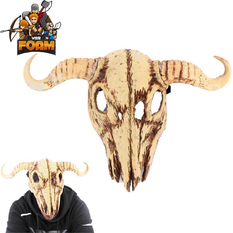 Cow Skull Bull Steer Head Mask For Cosplay Halloween Masquerade - Tophatter's Inc. Weapons Store Online Collectible Weapons - Tophatter Daily Deals