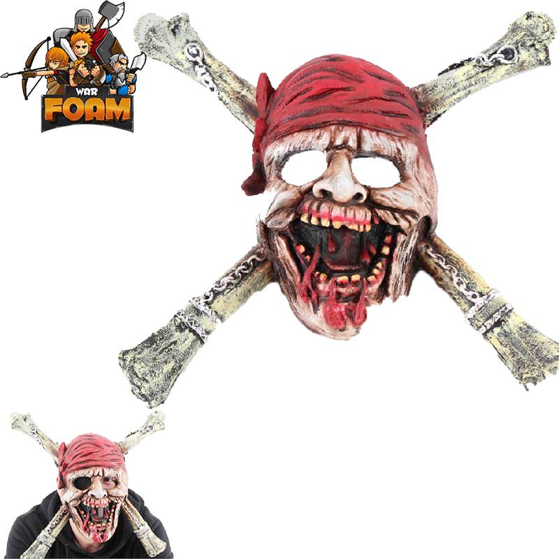 Pirate Skull CrossBones Mask For Cosplay Halloween Masquerade Dead Men Collectible Weapons - Tophatter Daily Deals
