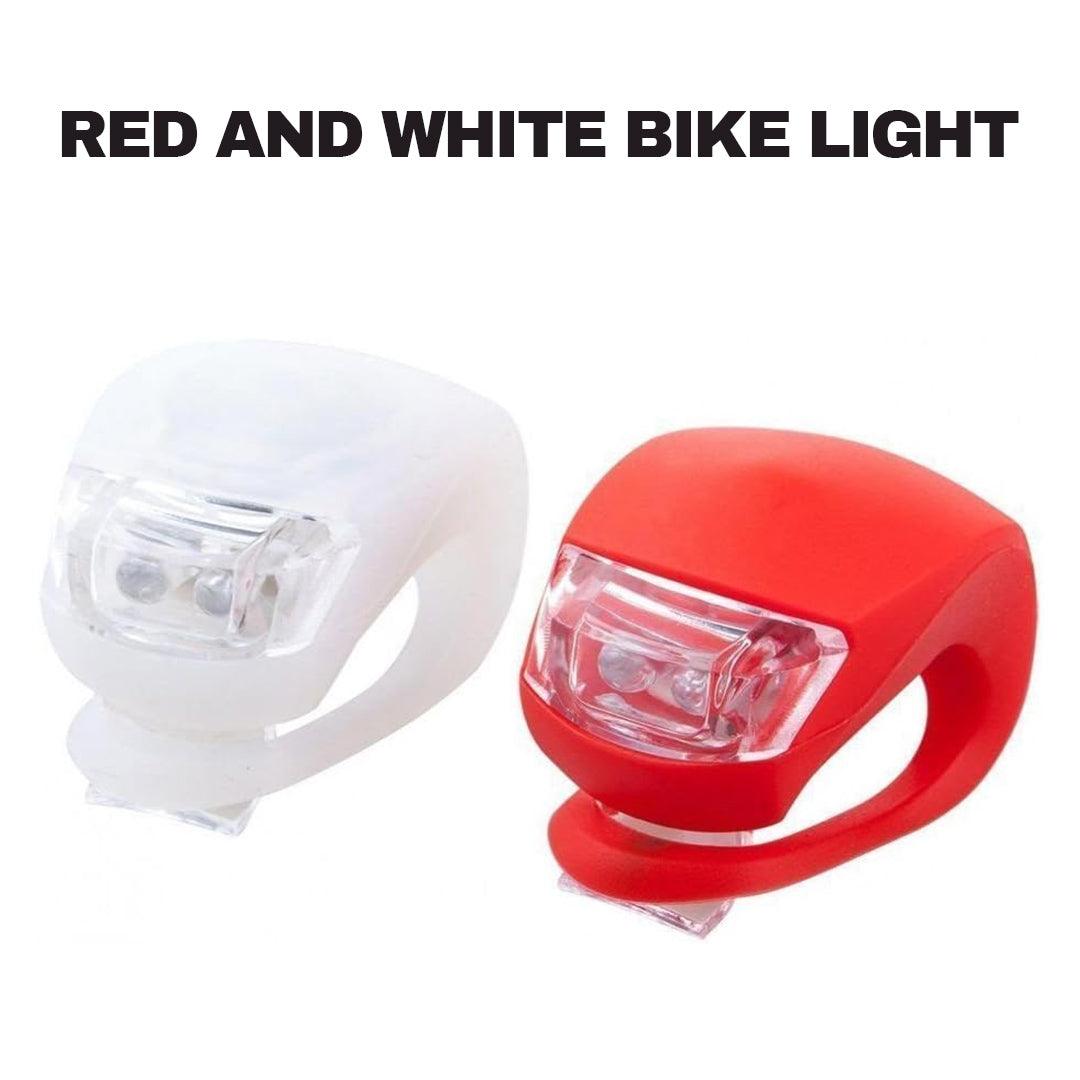 LED Lights for Bicycles - 2 LED Silicone Mountain Bike Bicycle Front Rear Lights Set Push Cycle Light Clip Cycling - Tophatter Daily Deals