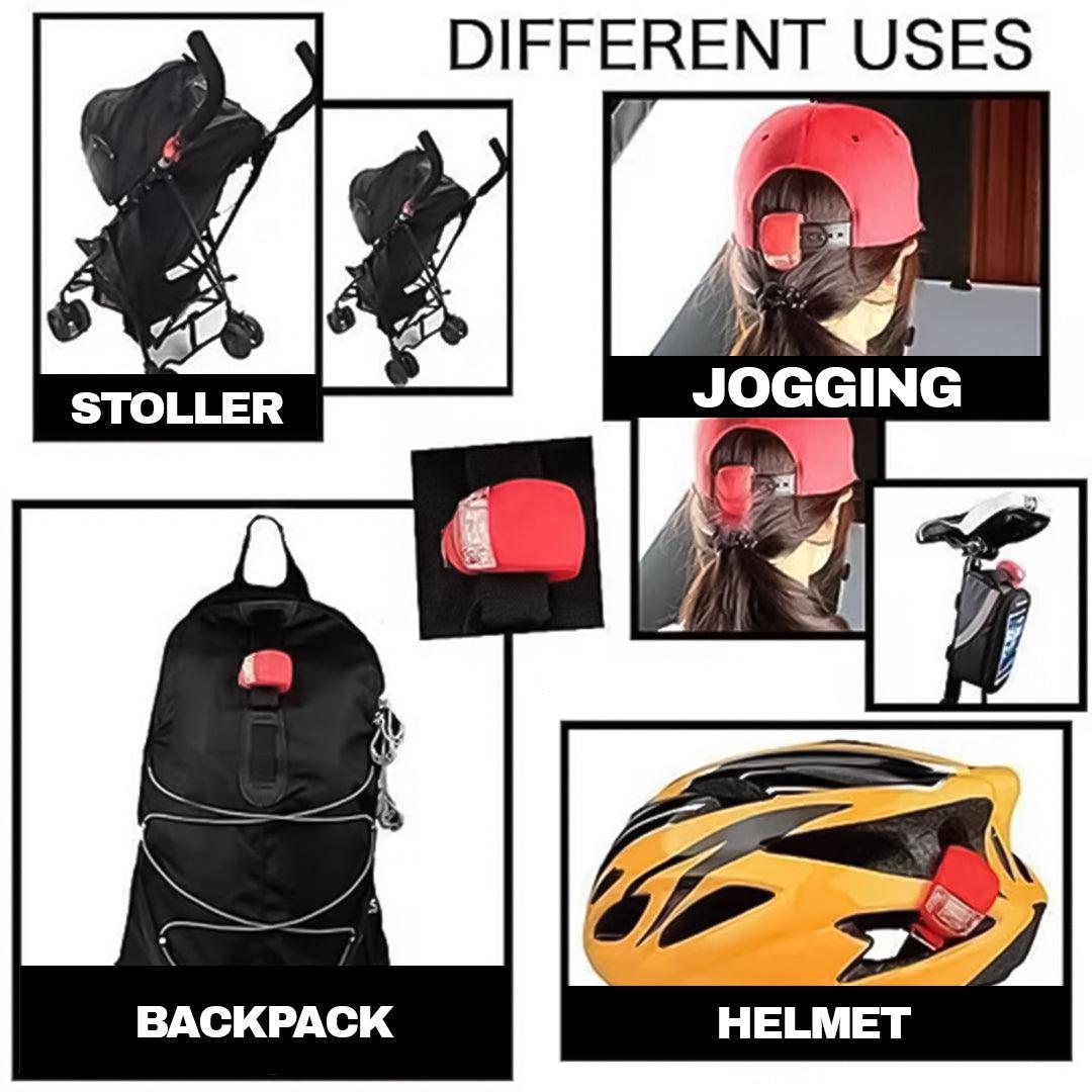 LED Lights for Bicycles - 2 LED Silicone Mountain Bike Bicycle Front Rear Lights Set Push Cycle Light Clip Cycling - Tophatter Daily Deals