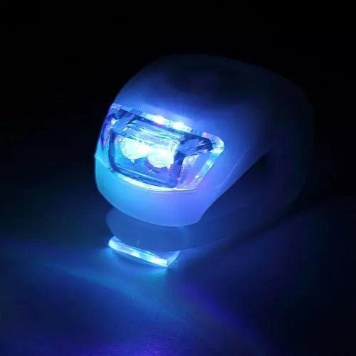 LED Lights for Bicycles - 2 LED Silicone Mountain Bike Bicycle Front Rear Lights Set Push Cycle Light Clip Cycling - Tophatter Daily Deals