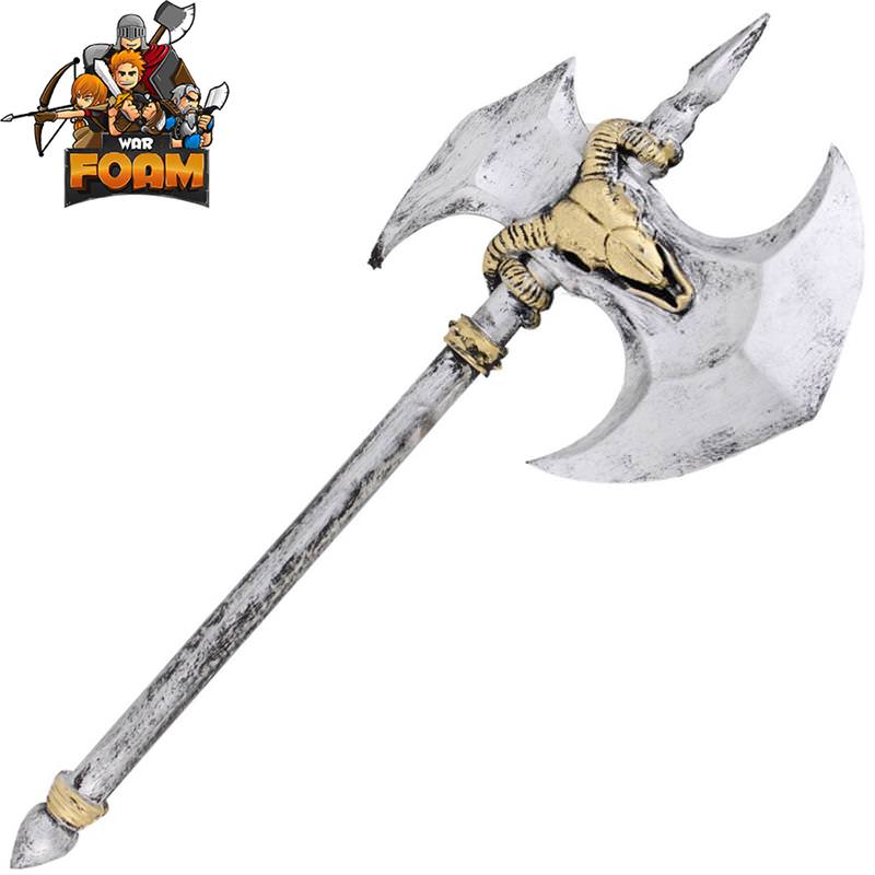 28.5" Tolak Barbarian Foam Battle Axe Costume Cosplay Prop Weapon - Tophatter's Inc. Weapons Store Online Collectible Weapons - Tophatter Daily Deals